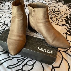 Faux Suede Almond Toe Pointed Ankle Booties
